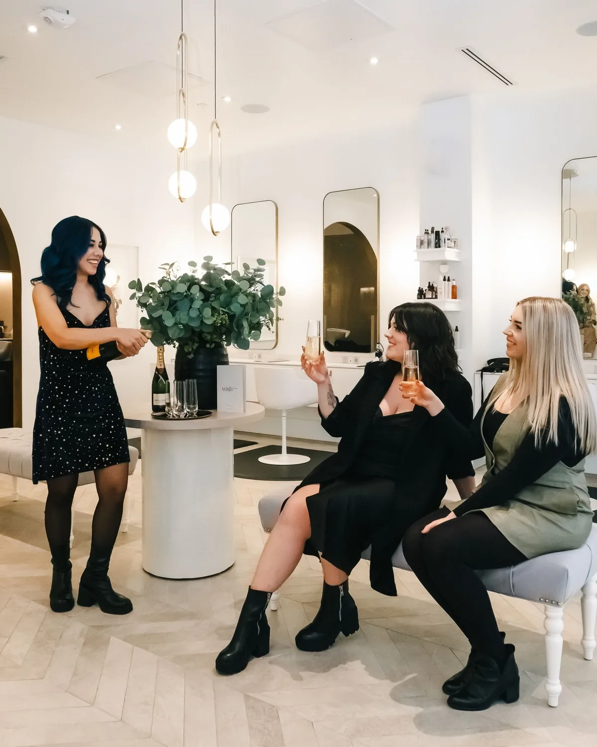 Champagne celebration at Wish Dry Bar private event in West Vancouver